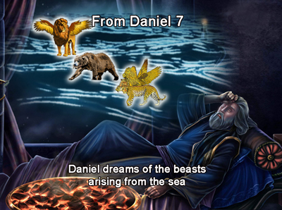 The prophet Daniel dreaming