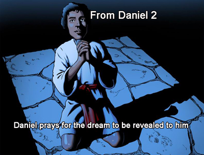 The prophet Daniel prays for revelation