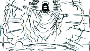 He describes His coming in the clouds of heaven to gather together His elect.